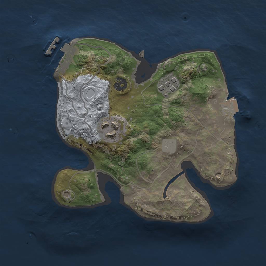 Rust Map: Procedural Map, Size: 2000, Seed: 98745415, 6 Monuments