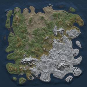 Thumbnail Rust Map: Procedural Map, Size: 5000, Seed: 1995415989, 19 Monuments