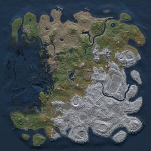 Thumbnail Rust Map: Procedural Map, Size: 5000, Seed: 1995415989, 17 Monuments