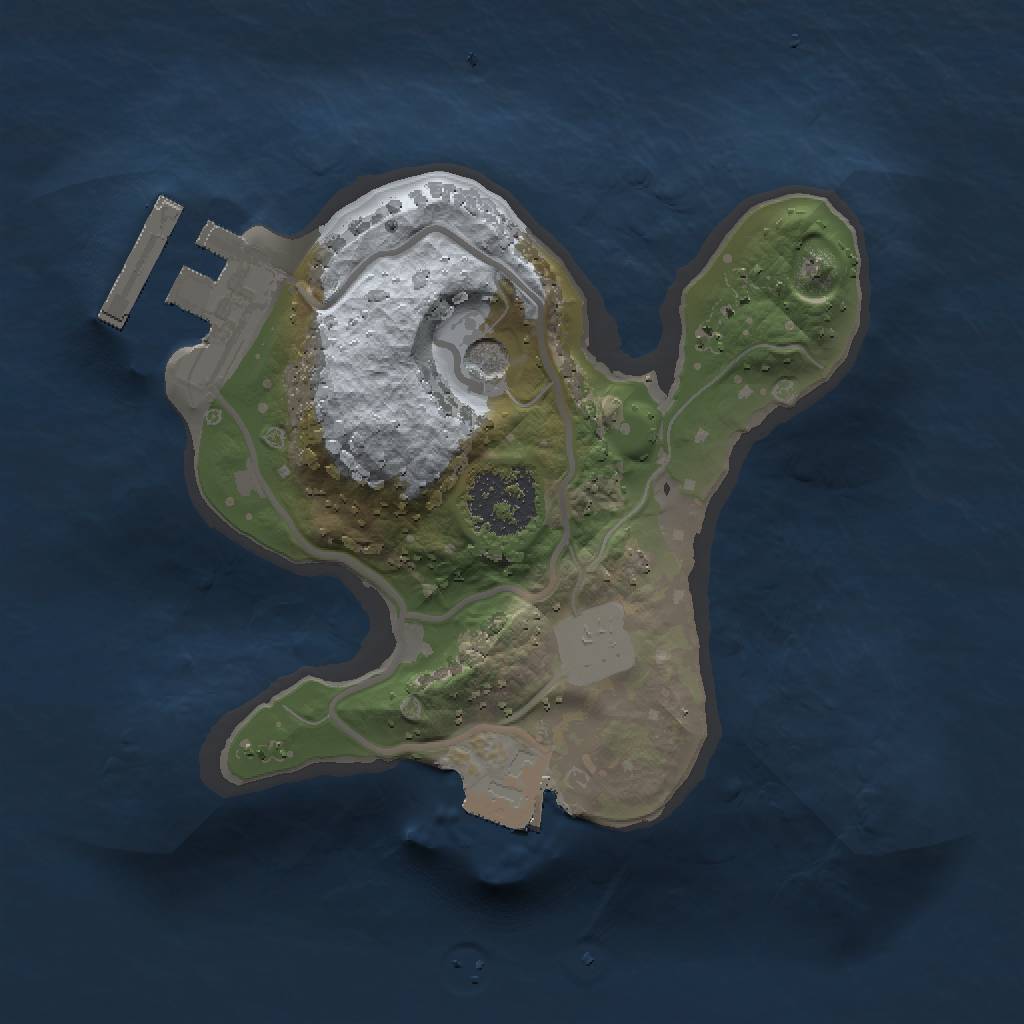 Rust Map: Procedural Map, Size: 1500, Seed: 2091924203, 5 Monuments