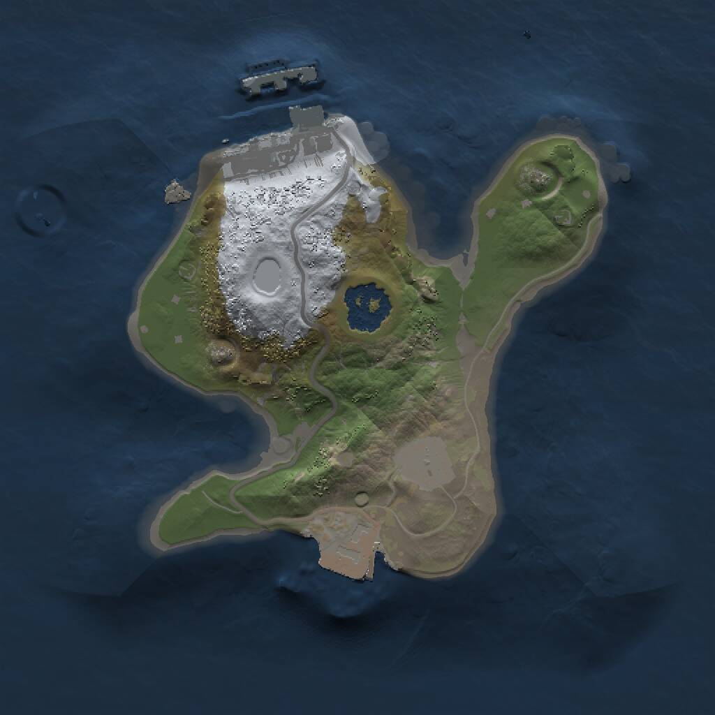 Rust Map: Procedural Map, Size: 1500, Seed: 2091924203, 2 Monuments
