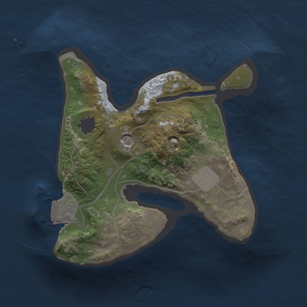 Rust Map: Procedural Map, Size: 1500, Seed: 341565888, 4 Monuments