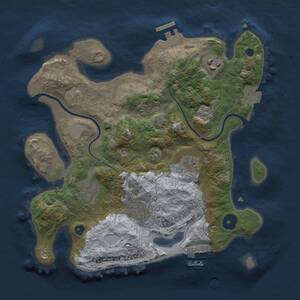 Thumbnail Rust Map: Procedural Map, Size: 3000, Seed: 1673052611, 10 Monuments