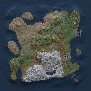 Thumbnail Rust Map: Procedural Map, Size: 3000, Seed: 1673052611, 13 Monuments