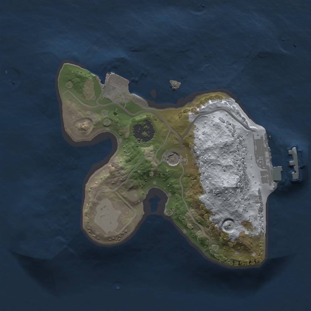 Rust Map: Procedural Map, Size: 1500, Seed: 42044209, 5 Monuments