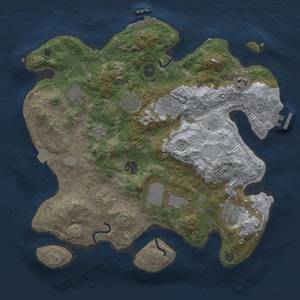 Thumbnail Rust Map: Procedural Map, Size: 3500, Seed: 1786275867, 17 Monuments