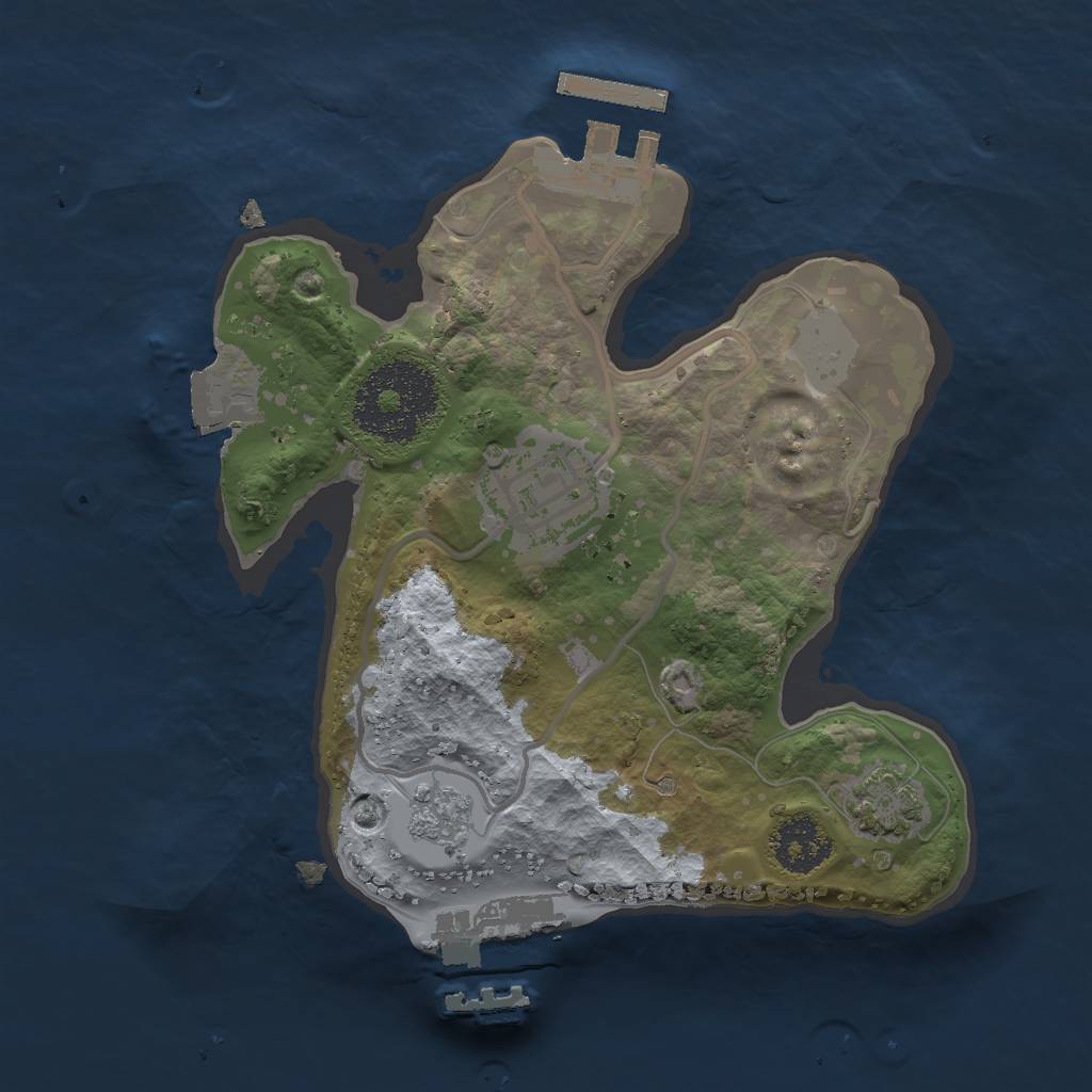 Rust Map: Procedural Map, Size: 2000, Seed: 25981161, 8 Monuments