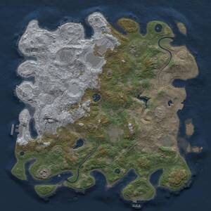 Thumbnail Rust Map: Procedural Map, Size: 4000, Seed: 335649920, 15 Monuments