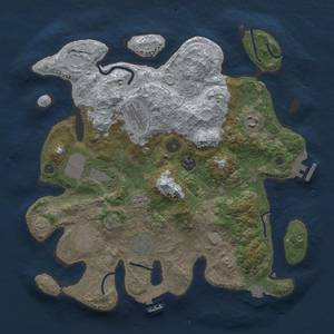 Thumbnail Rust Map: Procedural Map, Size: 3500, Seed: 1721442092, 14 Monuments