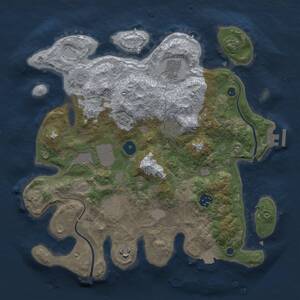 Thumbnail Rust Map: Procedural Map, Size: 3500, Seed: 1721442092, 12 Monuments