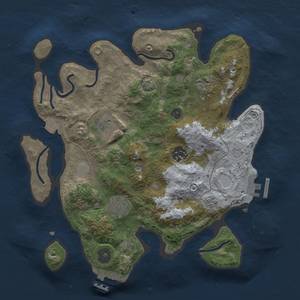 Thumbnail Rust Map: Procedural Map, Size: 3000, Seed: 1356301594, 13 Monuments