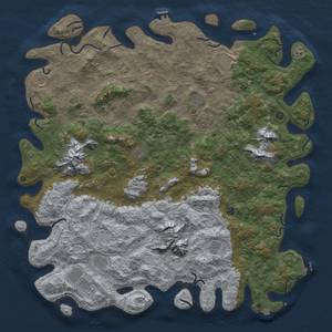 Thumbnail Rust Map: Procedural Map, Size: 6000, Seed: 9404, 19 Monuments