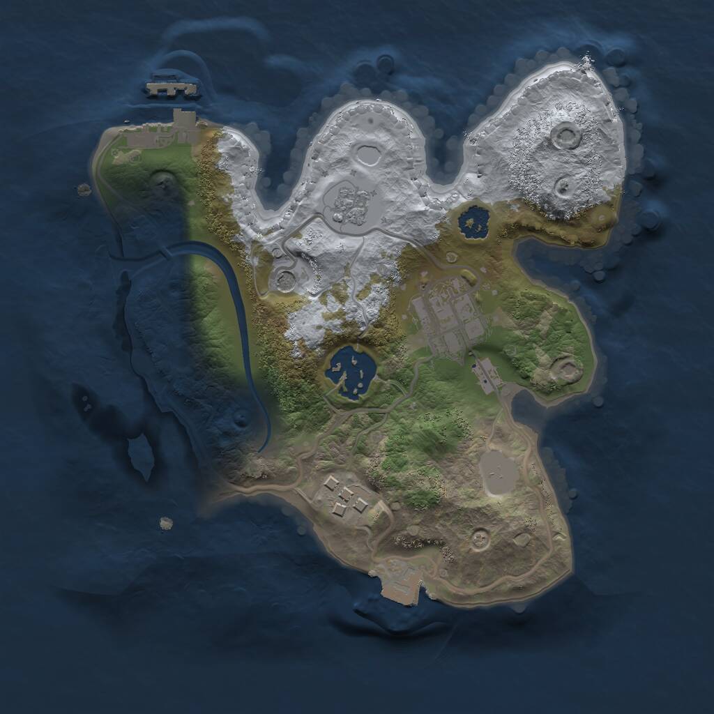 Rust Map: Procedural Map, Size: 2200, Seed: 1488, 7 Monuments