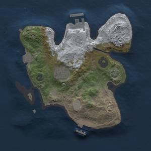 Thumbnail Rust Map: Procedural Map, Size: 2200, Seed: 1488, 8 Monuments