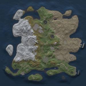 Thumbnail Rust Map: Procedural Map, Size: 3500, Seed: 1794915667, 16 Monuments