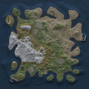 Thumbnail Rust Map: Procedural Map, Size: 3500, Seed: 17612426, 15 Monuments