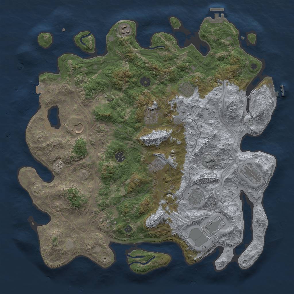 Rust Map: Procedural Map, Size: 4250, Seed: 2120817760, 19 Monuments