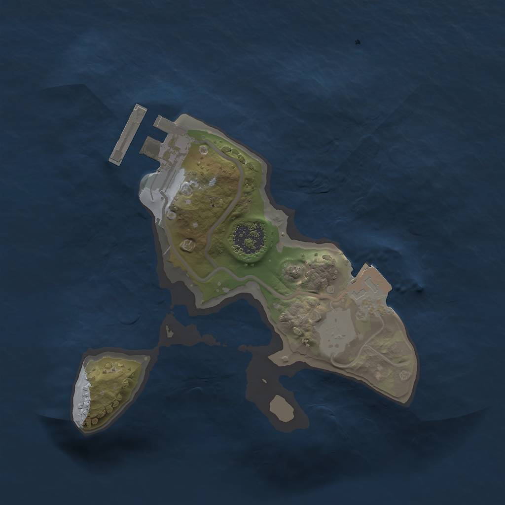 Rust Map: Procedural Map, Size: 1600, Seed: 1301277072, 4 Monuments