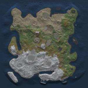 Thumbnail Rust Map: Procedural Map, Size: 3500, Seed: 28393, 17 Monuments