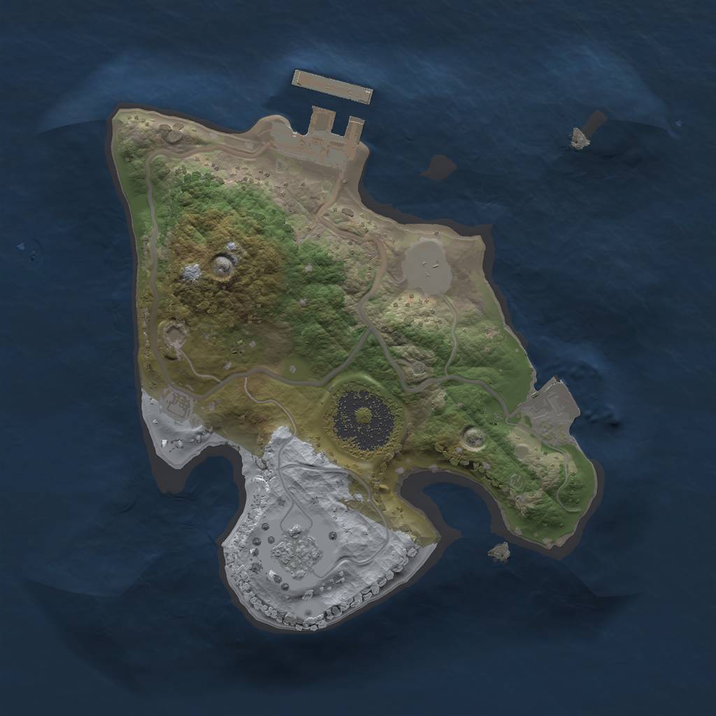 Rust Map: Procedural Map, Size: 1800, Seed: 549071904, 5 Monuments