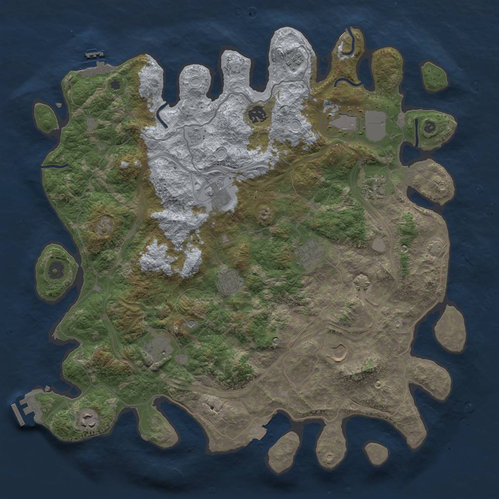 Rust Map: Procedural Map, Size: 4321, Seed: 793197, 18 Monuments