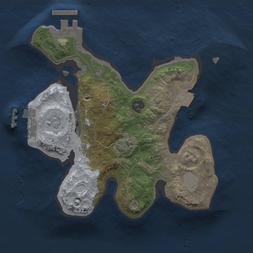 Rust Map: Procedural Map, Size: 2000, Seed: 94657945, 7 Monuments