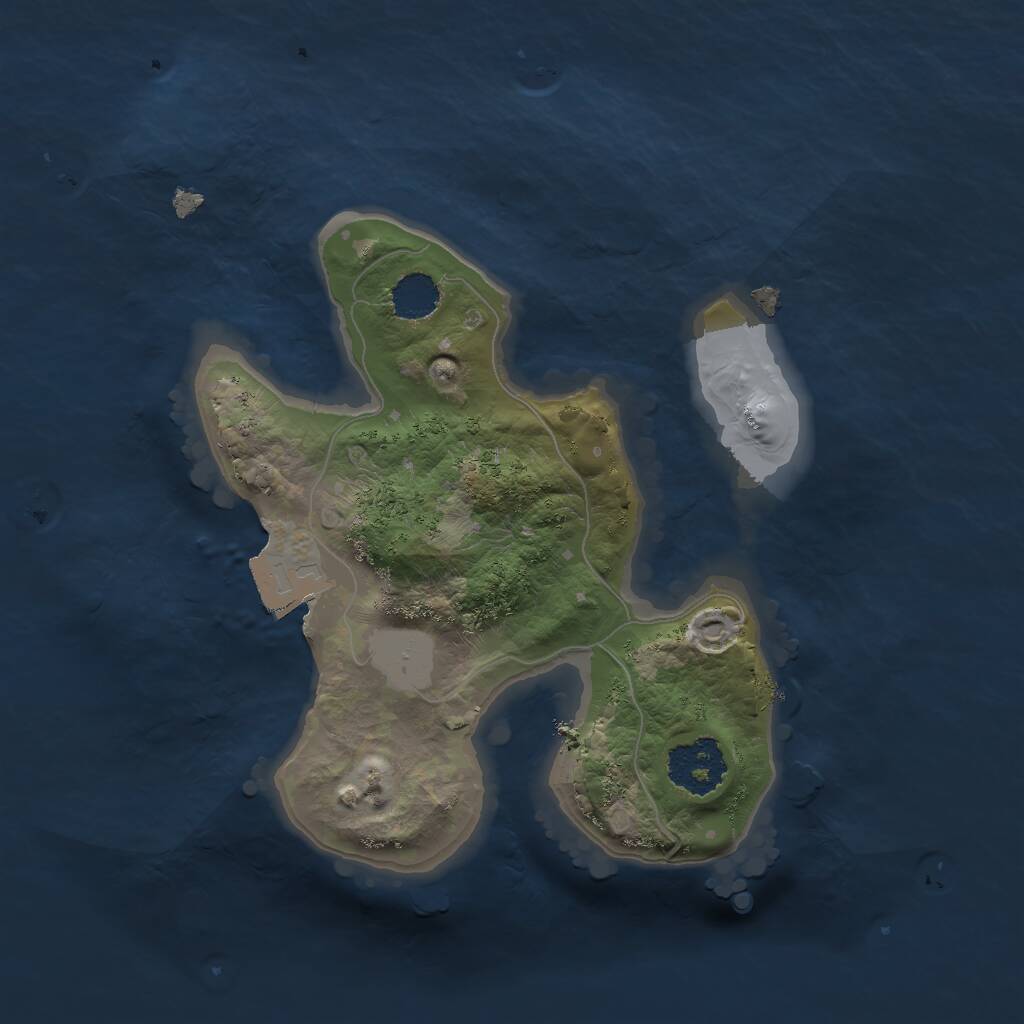 Rust Map: Procedural Map, Size: 1800, Seed: 1651245388, 1 Monuments