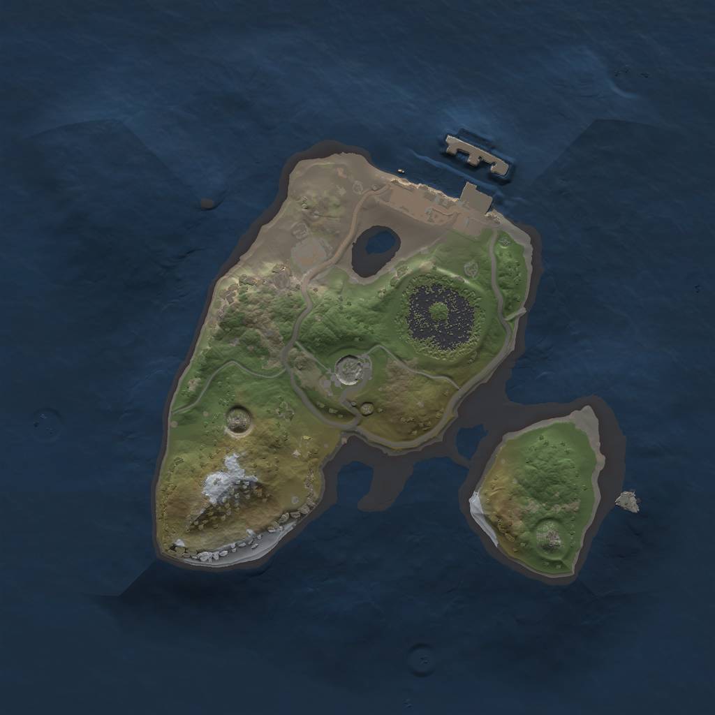 Rust Map: Procedural Map, Size: 1600, Seed: 1652439240, 5 Monuments