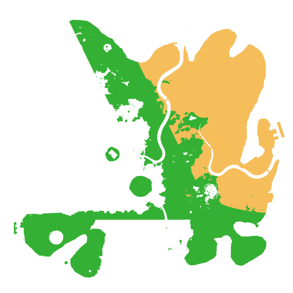 Biome Rust Map: Procedural Map, Size: 3700, Seed: 3820481