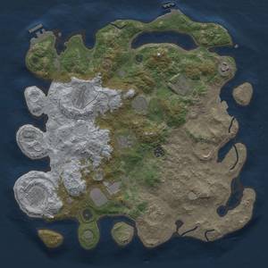 Thumbnail Rust Map: Procedural Map, Size: 3800, Seed: 843778059, 19 Monuments