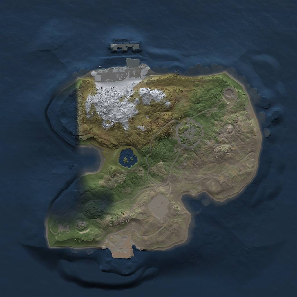 Rust Map: Procedural Map, Size: 1600, Seed: 506564568, 3 Monuments