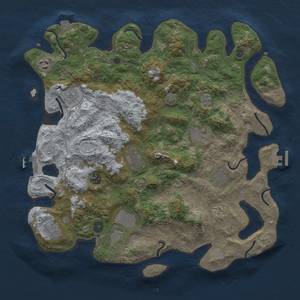 Thumbnail Rust Map: Procedural Map, Size: 4000, Seed: 587935, 18 Monuments