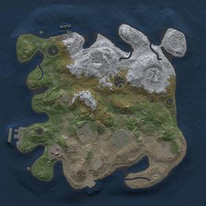 Thumbnail Rust Map: Procedural Map, Size: 3000, Seed: 1289, 14 Monuments