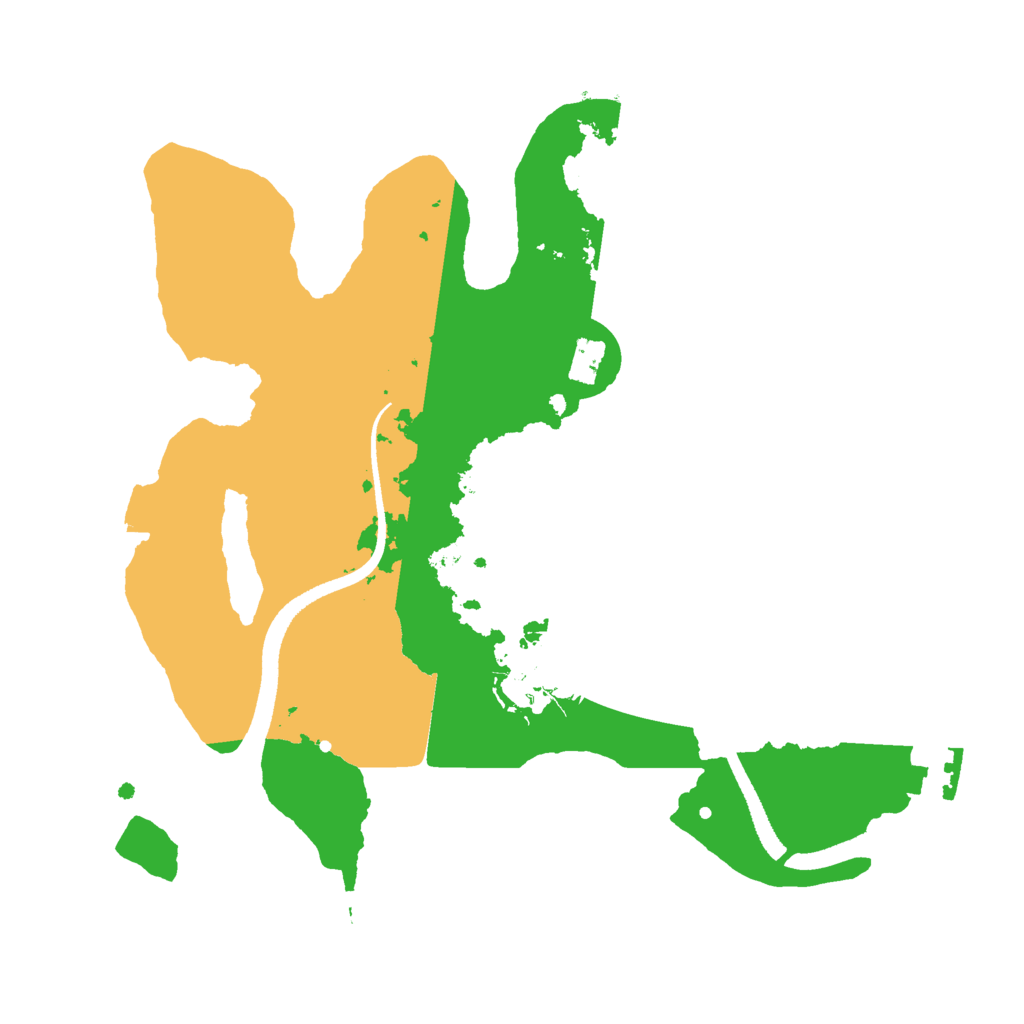 Biome Rust Map: Procedural Map, Size: 2500, Seed: 71569