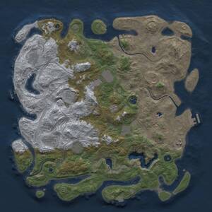 Thumbnail Rust Map: Procedural Map, Size: 4500, Seed: 7201986, 17 Monuments