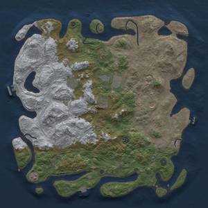 Thumbnail Rust Map: Procedural Map, Size: 4500, Seed: 7201986, 19 Monuments