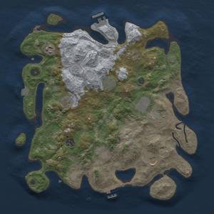 Thumbnail Rust Map: Procedural Map, Size: 3650, Seed: 93125255, 17 Monuments