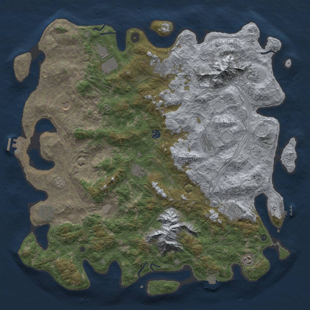 Rust Map: Procedural Map, Size: 5000, Seed: 1344025900, 19 Monuments