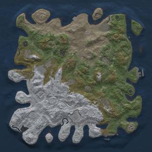 Thumbnail Rust Map: Procedural Map, Size: 4500, Seed: 1189279332, 19 Monuments