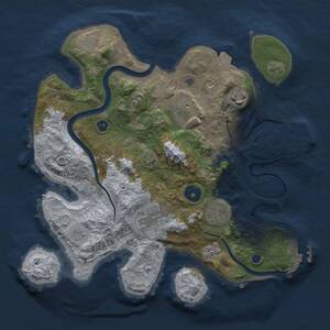 Thumbnail Rust Map: Procedural Map, Size: 3000, Seed: 5150, 11 Monuments