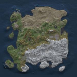 Thumbnail Rust Map: Procedural Map, Size: 3750, Seed: 358367924, 17 Monuments