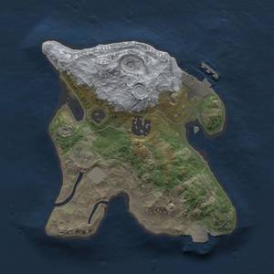 Thumbnail Rust Map: Procedural Map, Size: 2000, Seed: 1040175564, 6 Monuments