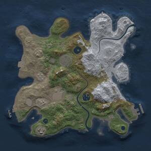 Thumbnail Rust Map: Procedural Map, Size: 3000, Seed: 2103, 11 Monuments