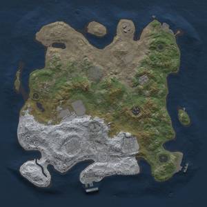 Thumbnail Rust Map: Procedural Map, Size: 3500, Seed: 2135714384, 16 Monuments