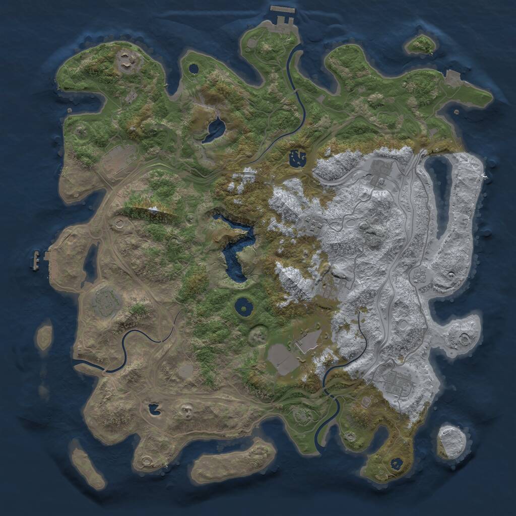 Rust Map: Procedural Map, Size: 4250, Seed: 1766356017, 15 Monuments