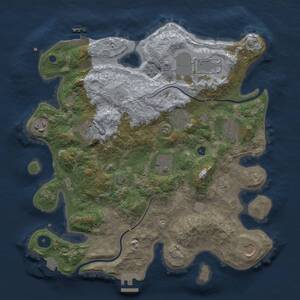 Thumbnail Rust Map: Procedural Map, Size: 3500, Seed: 1586544950, 14 Monuments