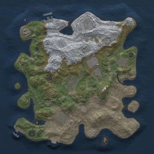 Thumbnail Rust Map: Procedural Map, Size: 3500, Seed: 1586544950, 17 Monuments