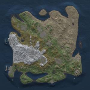 Thumbnail Rust Map: Procedural Map, Size: 3500, Seed: 1161838732, 18 Monuments