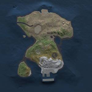 Thumbnail Rust Map: Procedural Map, Size: 1650, Seed: 1727757192, 5 Monuments