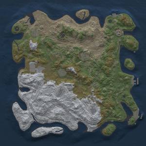 Thumbnail Rust Map: Procedural Map, Size: 4500, Seed: 1087149543, 18 Monuments